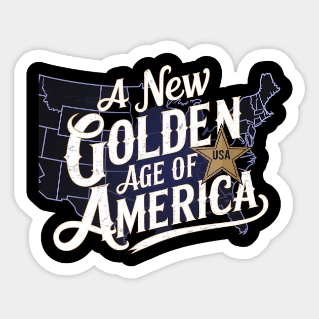 New Age of America, USA Flag Sticker by logiamerch